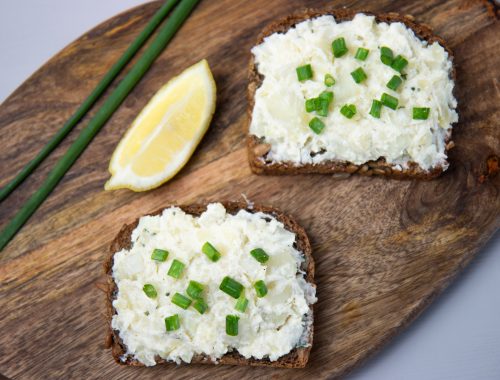 vollwertiger Erdäpfelkäse oder Kartoffelaufstrich