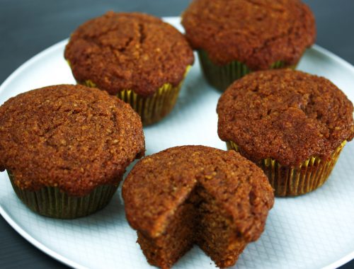 vollwertige Süßkartoffelmuffins